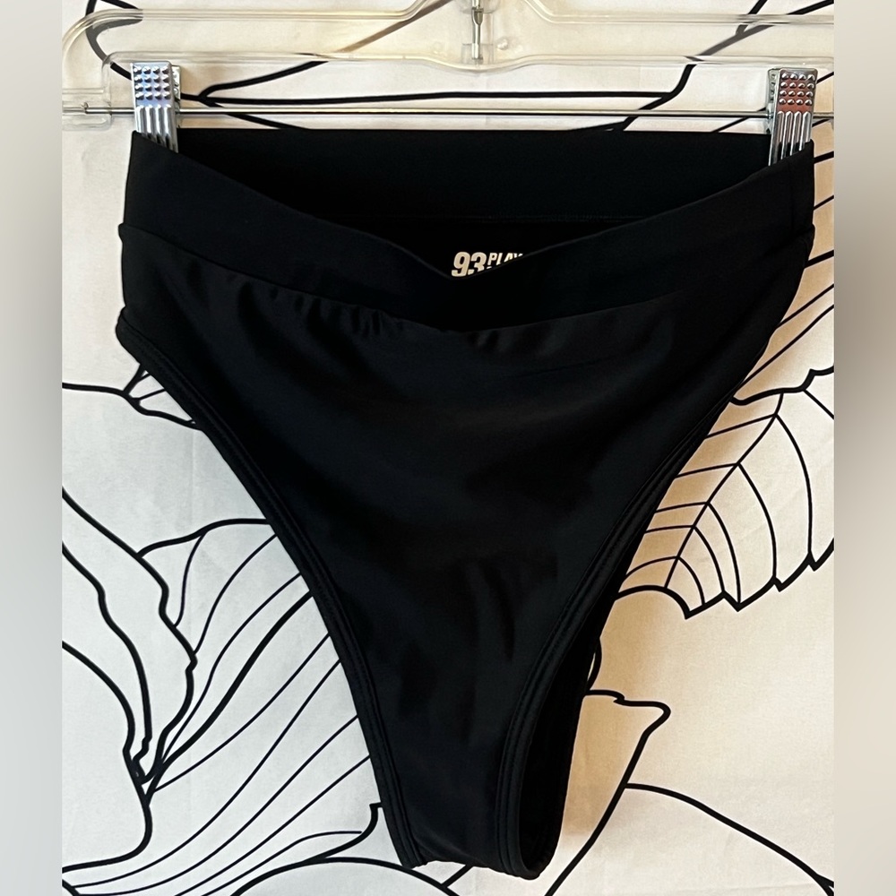 93 play street CHLOE black high rise bikini bottom